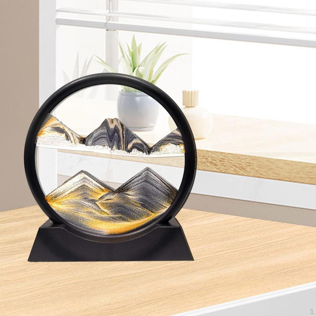 Kunstbild Dynamischer Sand Sandlandschaften Dekorative Anzeige Fließender Rahmen für Schlafzimmer, Bars,