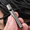 Outdoor Titanium Emergency Whistle Survival Safety MINI Whistle EDC Whistle Necklace Hiking Camping Trip Explore Survival