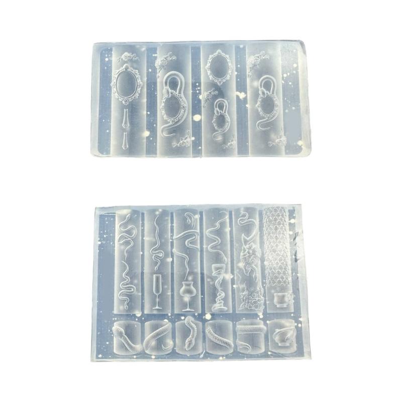Flexible Snake Pattern Silicone Mold Kit Phone Case Decors Mold For Custom Nail Decorations And Jewelry Crafting