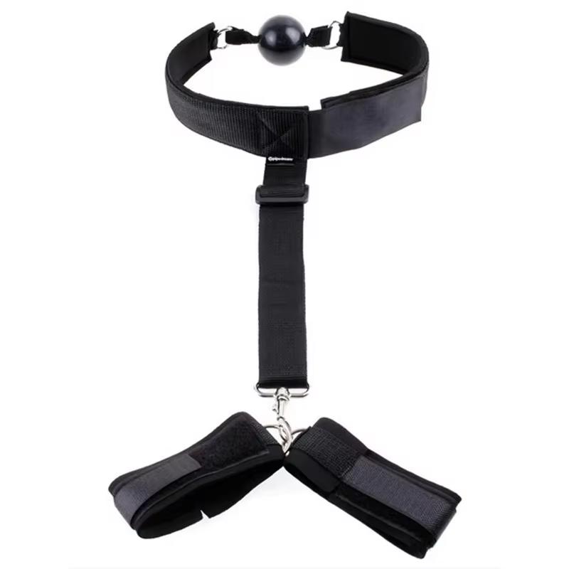 Bondage Set Restraint Adult Game Handcuff Neck Collar Wrist Mouth Gag Strap Fetish SM Sex Toys For Woman Couples Product