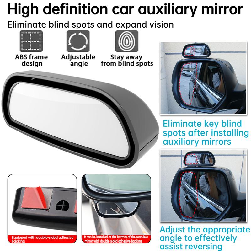 Auto-Totwinkel-Konvex-Rückspiegel, ABS-Rahmen, verstellbarer Weitwinkel, doppelseitige Stabilität, zur Unterstützung beim Rückwärtsfahren und Parken
