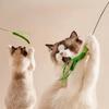 Cat Interactive Toy Tail Grass Cats Sage Feather Toy Long Pole Kitten Teasing Stick Bite Resistant Sound Toy Cat Supplies