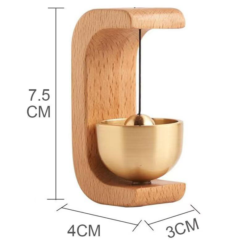Dopamine-Style Magnetic Wooden Doorbell: Chinese-Inspired Wind Chime for Shop Entrances
