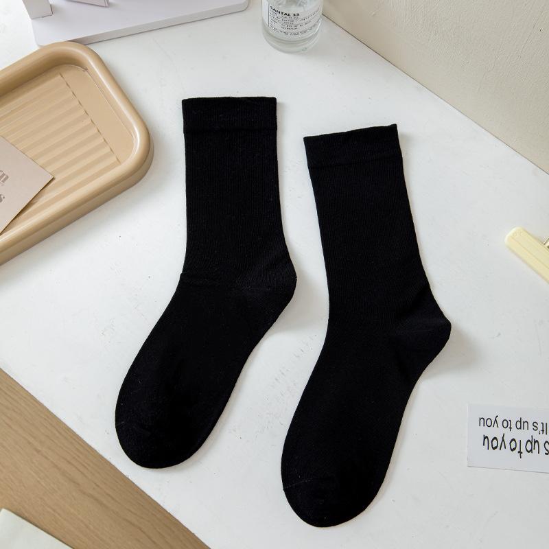 Solid Color Confinement Socks, Medium Socks, Pure Cotton Socks, Summer Thin Candy-Colored Spring And Autumn Stockings, Socks