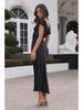 Elegant Satin One-Shoulder Fishtail Dress - Backless Slim Fit Design