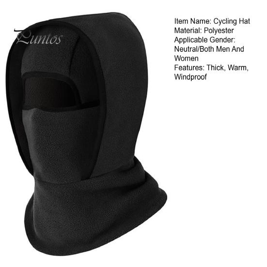 Breathable Face Guard Winter Thermal Hat Cold Weather Windproof Outdoor Skiing Motorcycle Riding Cycling Fleece Balaclava Hood Neck Warmer Sports