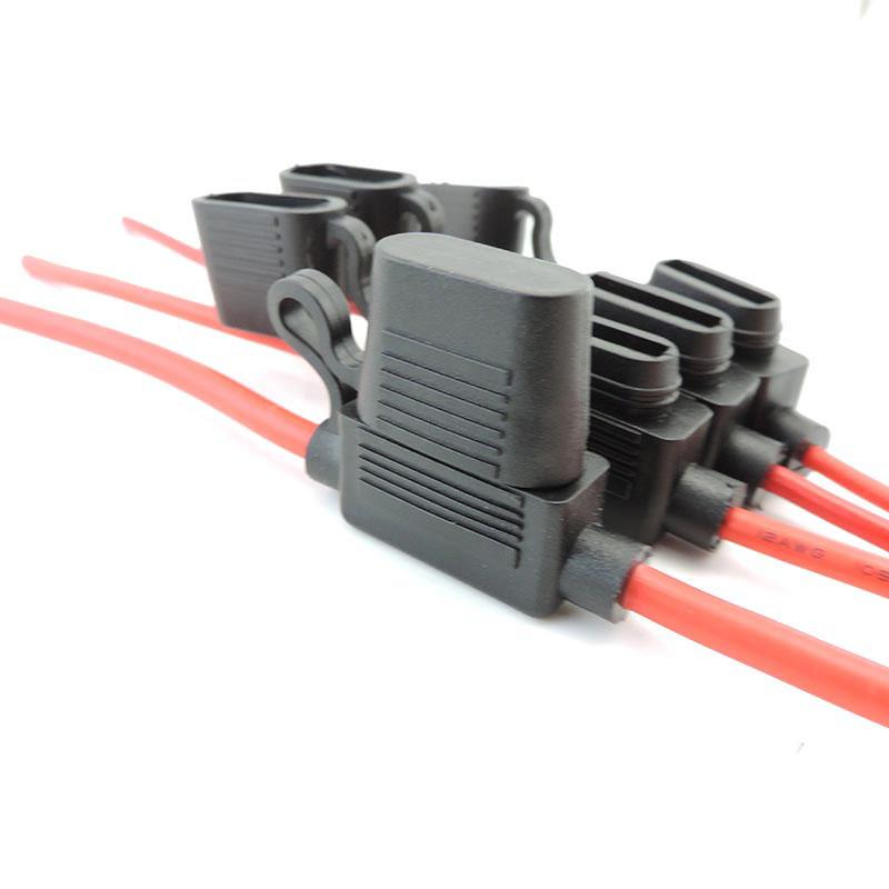 Waterproof Mini Small Medium Auto Fuse Holder 16/14/12/10AWG Car Blade Fuse Wire Cable 10A 20A 30A 50A Fuse Power Socket Fuse Holders1