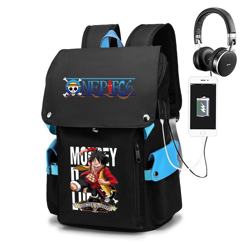 One Piece Luffy Anime Backpack: Large Capacity for Boys and Students (Elementary To High School), Korean Style