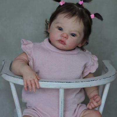 45 CM Meadow 3D Skin Visible Veins Soft Silicone Reborn Baby Doll Toy For Girl Cloth Body Kid Dress Up Play House