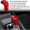 No Adhesive Car Gear Shift Knob Cover for 2018-2025 -2025 ABS Interior Red