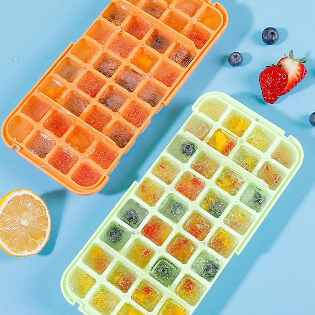 1 pz- Stampi per cubetti di ghiaccio, vassoi per cubetti di ghiaccio facili da sformare, vassoi per cubetti di ghiaccio impilabili, articoli per la casa da cucina