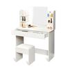 Home Makeup Vanity with Mirror and Stool 108×40×140 Cm