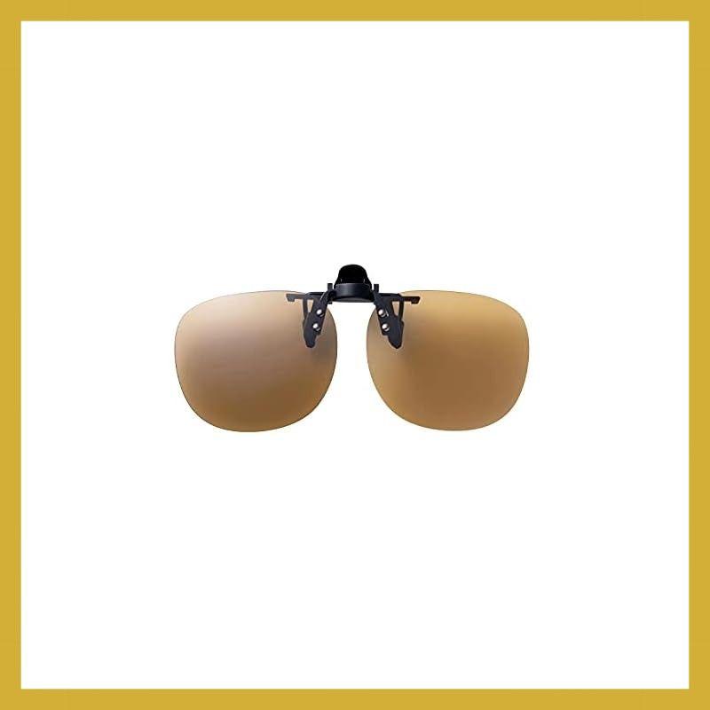 Used SWANS Made in Japan Polarized Sunglasses Clip-on Flip-up Type for Glasses SCP-21_LBR LBR Polarized Light Brown l 0