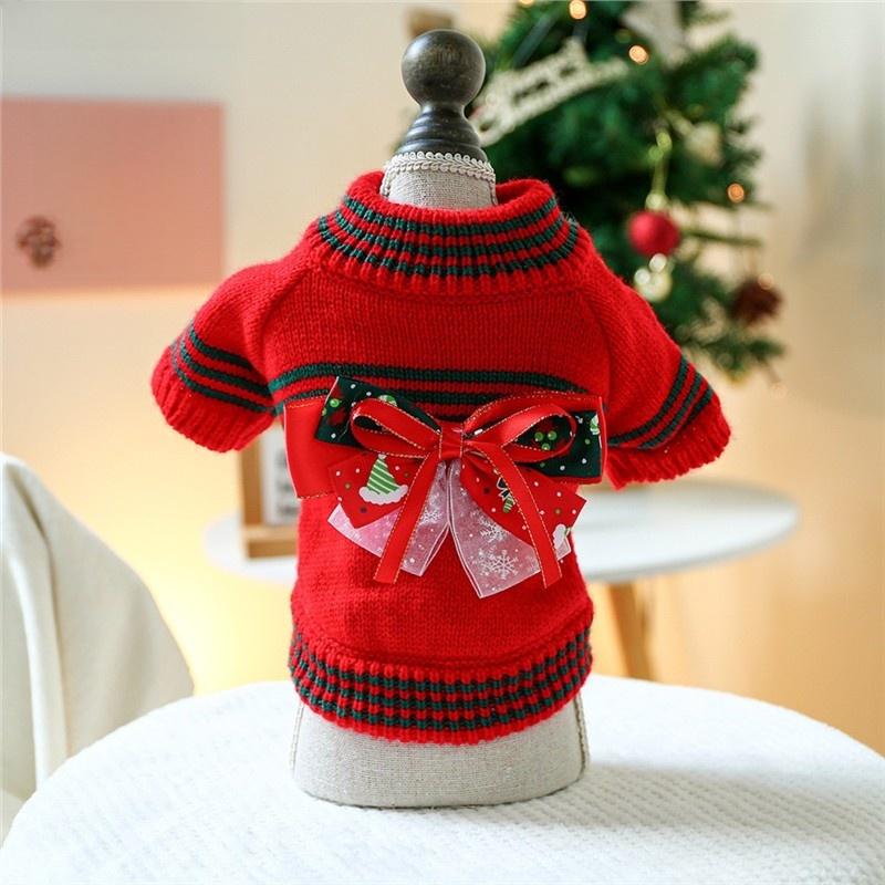 Christmas Dog Clothes Teddy Dog Sweater Winter Outfit Small Medium Size Dog Puppy Clothes Autumn Winter Fur Coat for Dogs