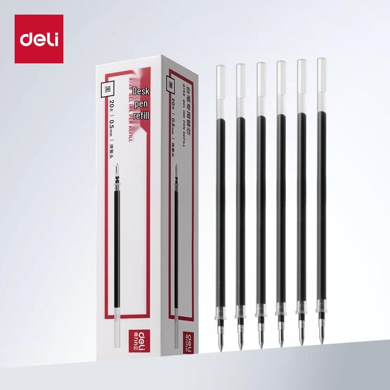 Deli S758 0.5mm Black Desk Pen Refill