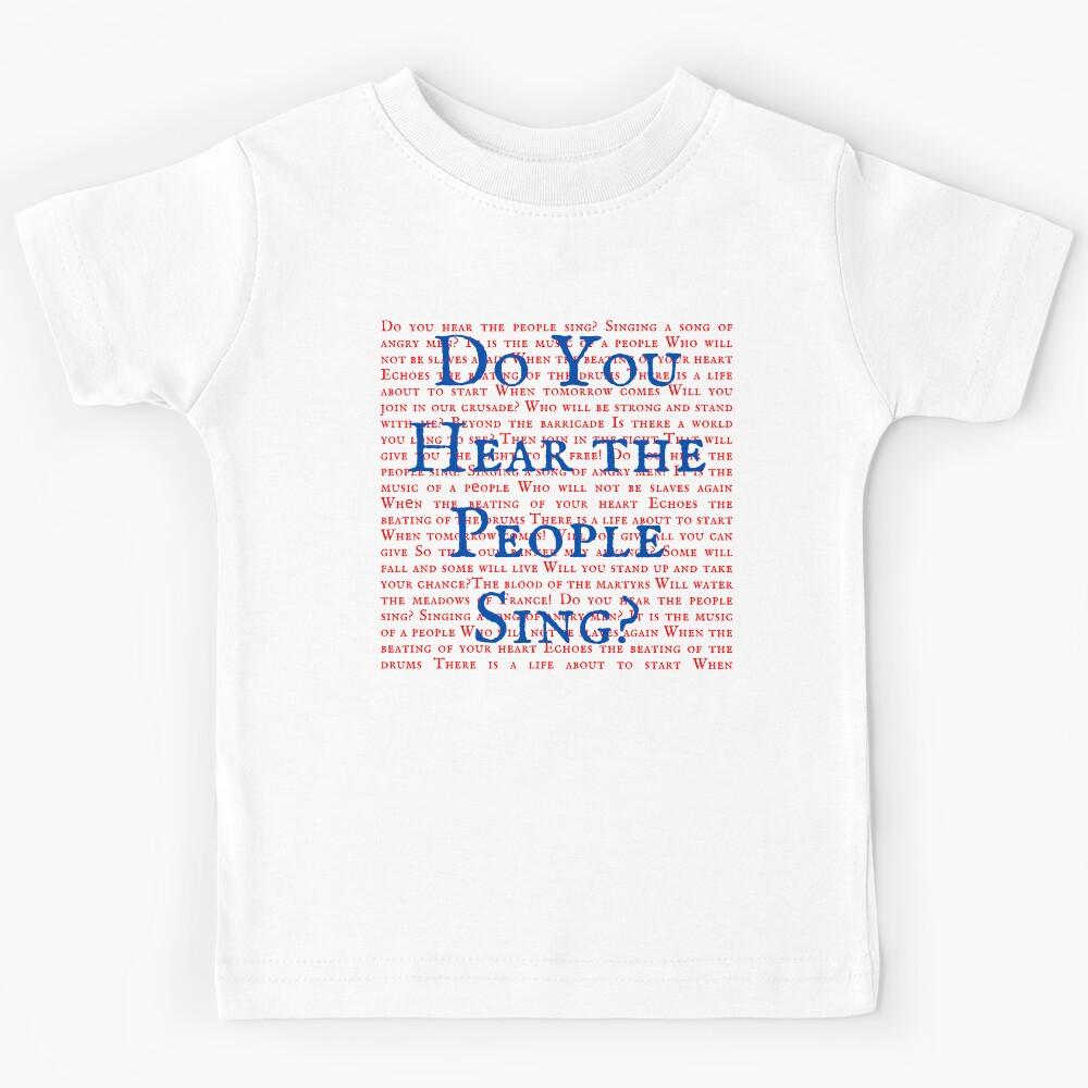 Les Miserable Lyrics Kids T-Shirt 170