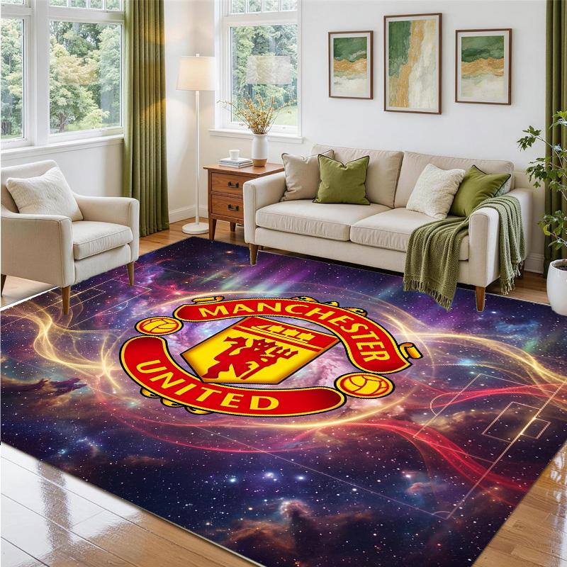 Manchester United Design Kristall Samt Teppich Weiche Dekorative Matte für Schlafzimmer Eingang