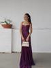 Purple Spaghetti Strap Evening Gown - Elegant Summer Long Dress for Women