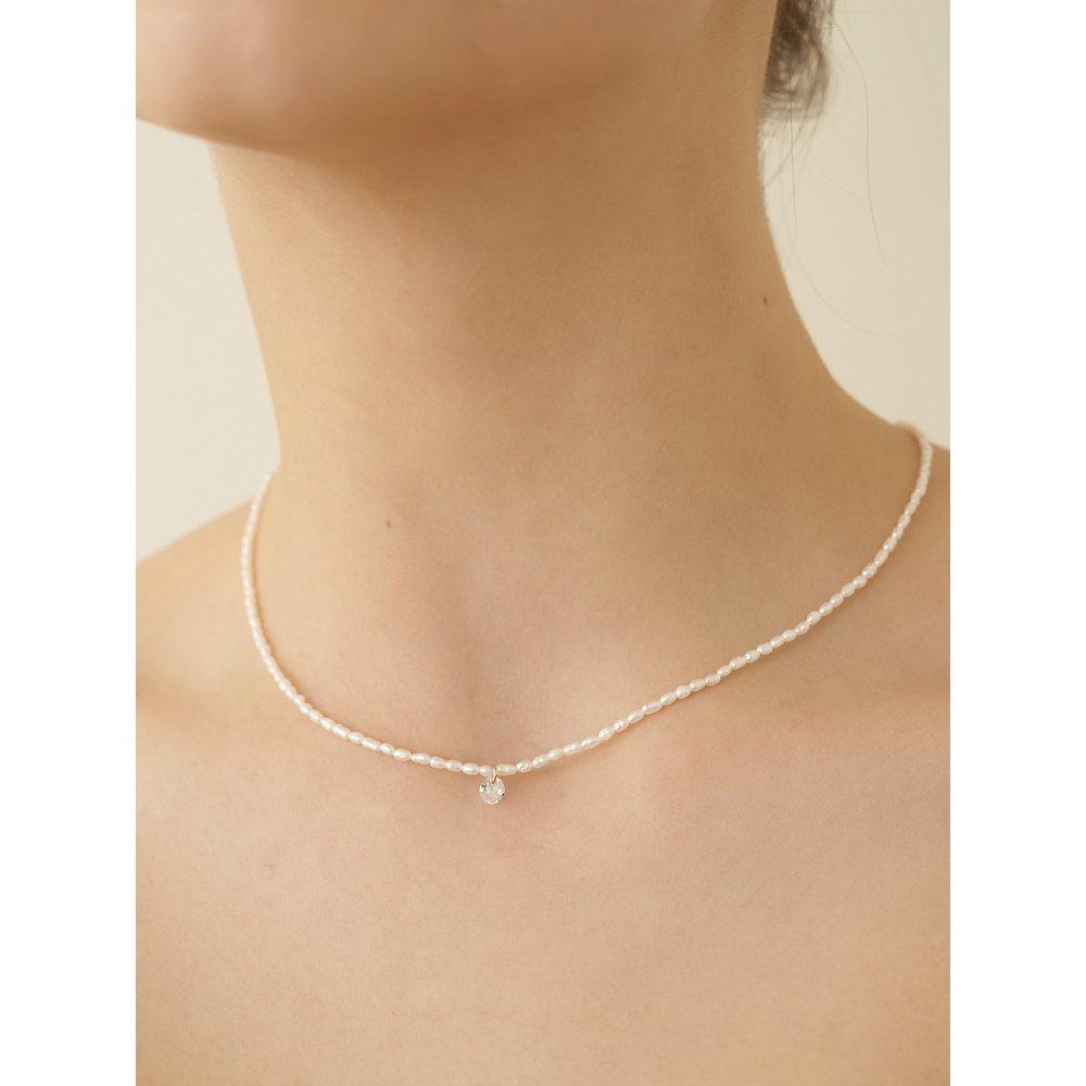 One-Point Petite Pearl Necklace_Nz1156