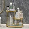 Light Luxury Countertop Rack Wrought Iron Storage Shelf Rack Skin Care Cosmetics Toiletries Organizer Racks Bathroom Supplies