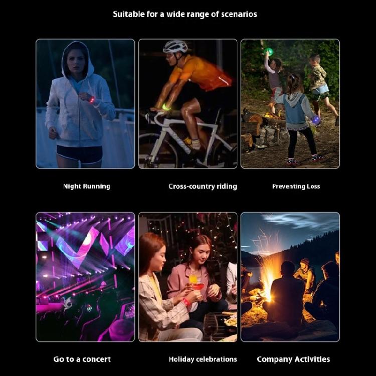 Set of 8 Flashing LED Bracelets Wristbands for Christmas Birthday Lighted LED Bracelets for Sport Outdoor Running