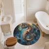Seahorse,Round Area Rug,Carpet Rug for Living Room Bedroom Sofa Playroom Decor,Non-slip Floor Mat