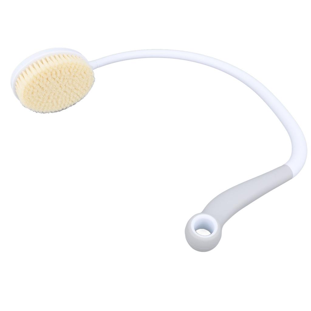 Long Curved Handle Bath Brush Non Slip Nylon Bristles Deep Cleaning Body U Shaped Scrubber for Disabled Limited Mobility Elderly