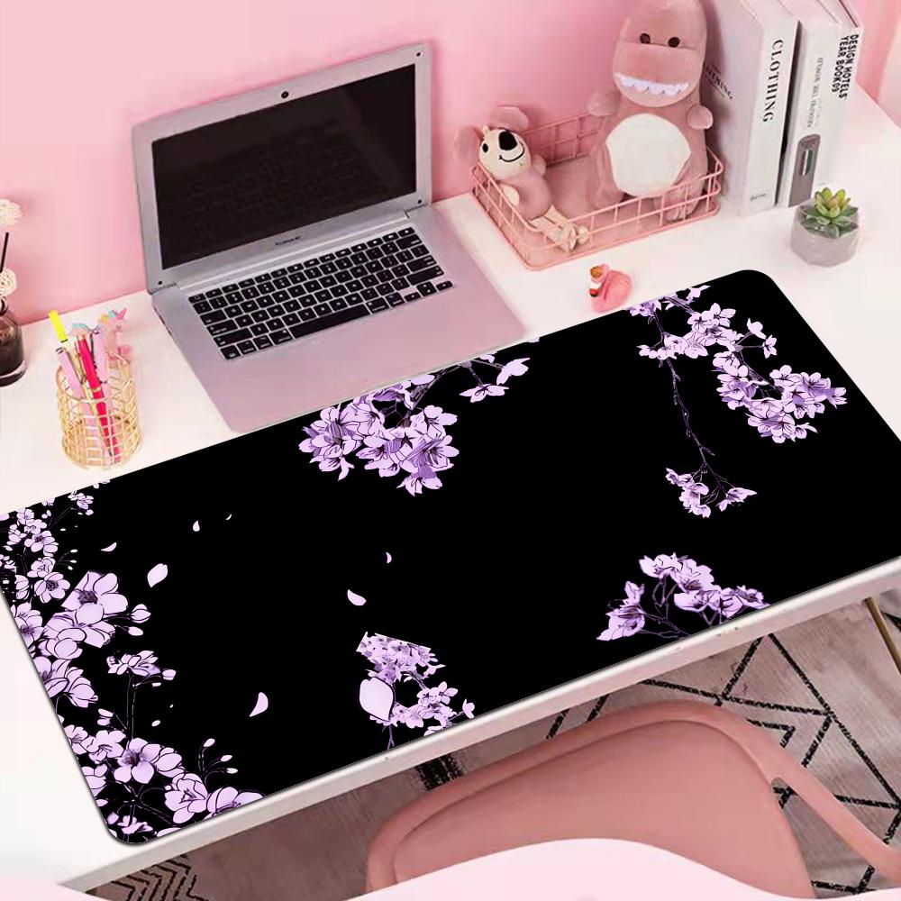 Japan Black Sakura Gaming Mouse Pad Color Laptops Deskmat Cherry Blossom Hybxaxc Office Carpet Keyboard Computer Big Carpet