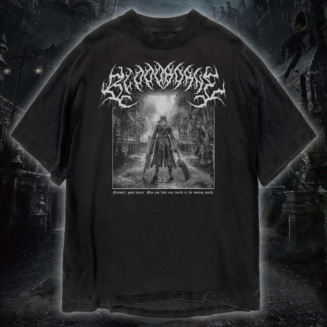 Bloodborne Унисекс Металлический Стиль From Software Хидетака Миядзаки Игровая Футболка XXXL