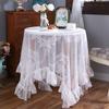 French Retro Pure White Lace Tablecloth Round Dining Table Coffee Table Tablecloth Garden Light Luxury Romantic Cover