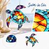 Acrylic Sea Turtle Hanging Pendant Decorative Ornament for Home Wall
