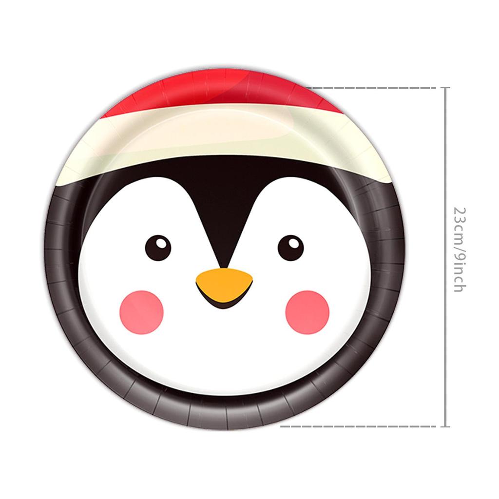 Neues Weihnachts-Cartoon Kinderparty Einweggeschirr-Set: Teller, Tassen, Servietten, Dekorationen