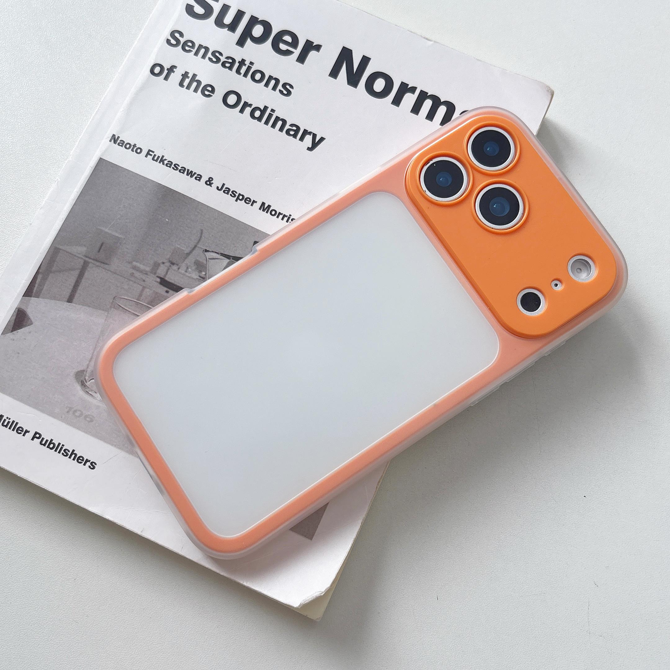 

Matte Skin 2-in-1 Hard PC Slim Case for iPhone 17 Air 16 15 14 13 Pro Max Frosted Shockproof Candy Armor Hard Cover Funda iPhone 13 оранжевый