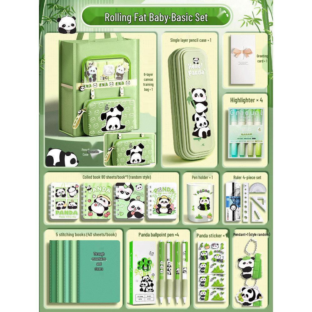 Panda Stationery Gift Set: Back-to-School Kit for Girls & Junior High Students