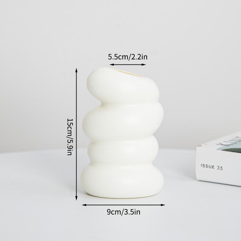 Nordic Minimalism Flower Vase Plastic Vase Dining Table Decorations Creative Plant Bottle Living Room Container Ornament