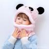 Kopfbedeckung Vollgesichtsbedeckung Mädchen Jungen Cartoon Panda Hüte Kinder Mützen Kinder Mütze Winter Fleece Hüte