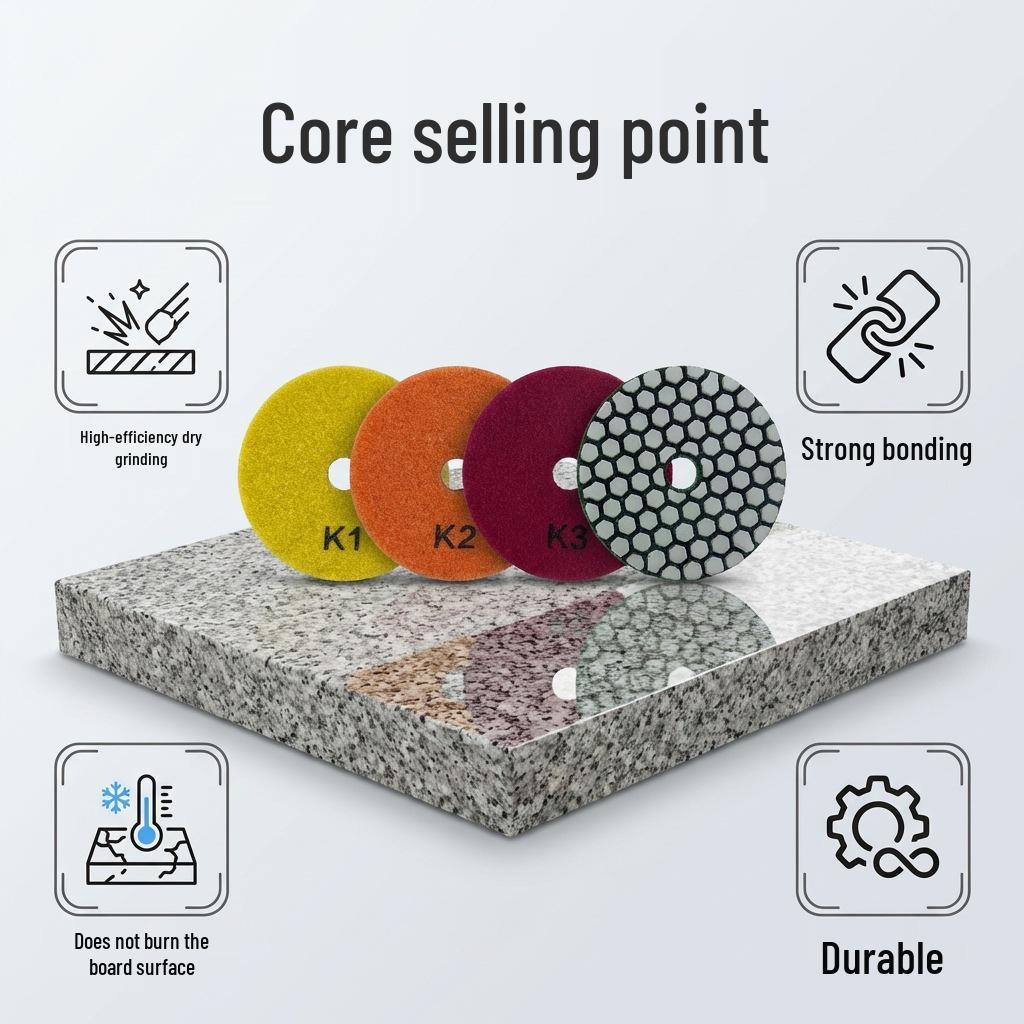 Diamond Dry Grinding Pad for Marble, Stone, and Quartz Polishing