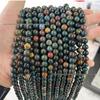 Natural Indian Bloodstone Round Beads 6-12mm for DIY Jewelry Crafting