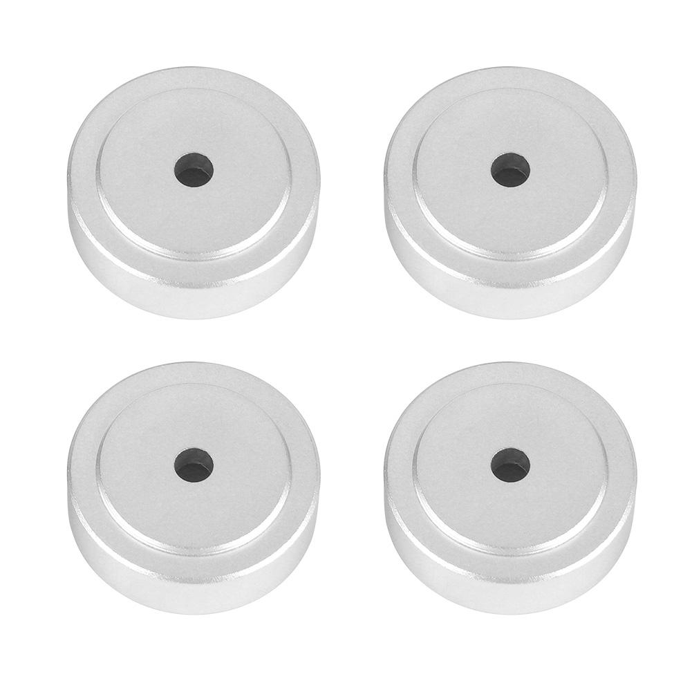 4 buc picioare amplificator din aliaj de aluminiu 30 * 10 mm, amortizoare de șoc, tampoane amplificator, picioare argintii