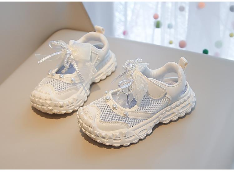 Summer New Children'S Campus Style Running Shoes Sweet And Breathable Mesh Sports Sandals Anti Slip Fashion Baotou Sandals