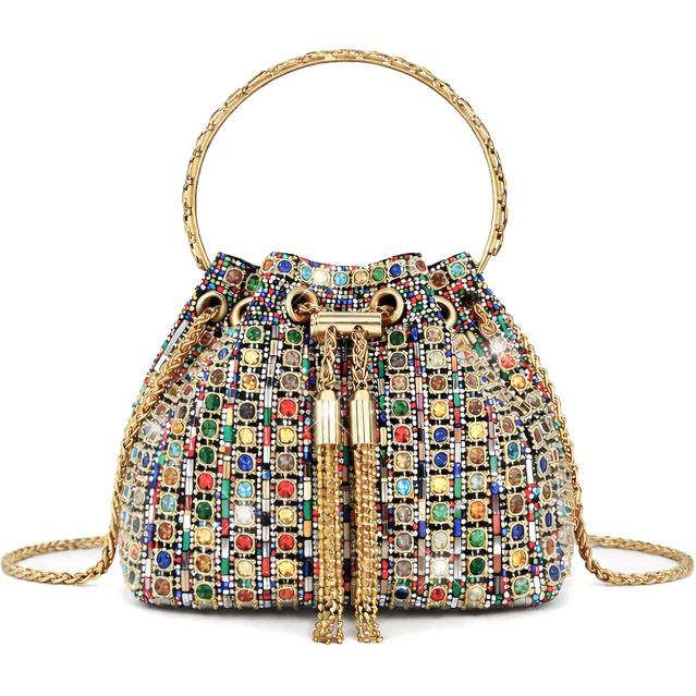 Women Rhinestone Evening Bag Sparkly Bling Clutch Purse Diamond Handbag for Party Club Wedding Prom