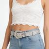 Elegant Rhinestones Belt For Women PU Leather Waistband With Adjustable Length And Sparkling Design