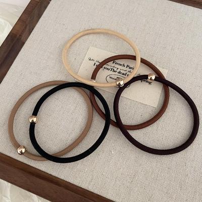 Korean Style Gold Bead Thin Headband: High Elastic, Seamless Hair Accessory for Women