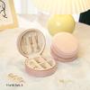 Portable travel jewelry box, grid jewelry box, velvet exquisite multifunctional jewelry storage box