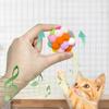 Colorful Plush Sound Ball, Cat'S Self Soothing Toy, Scratch Resistant Soft Rainbow Teasing Cat Ball