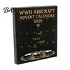 Aviation Themed Decor Aircraft Advent Calendars 2026, Airplane Toy Countdown Calendar, 24 Days Christmas Holiday Calendar with Models, 2D Acrylic