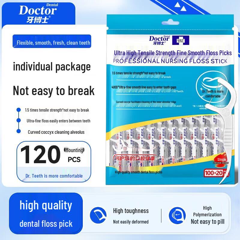 Dr. Dentist Ultra-High Tension Smooth Dental Floss Sticks