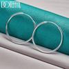 Silver Fashion Jewelry 50mm Round Hoop Earrings