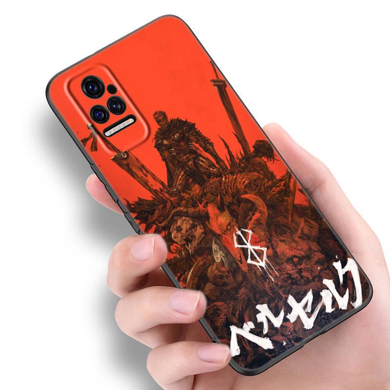 Anime Berserk Guts Phone Case For Xiaomi Mi POCO X3 NFC GT M4 M3 12 11T 10T Pro A3 11 Lite NE 5G 12X 11i F3 Soft TPU Black Cover