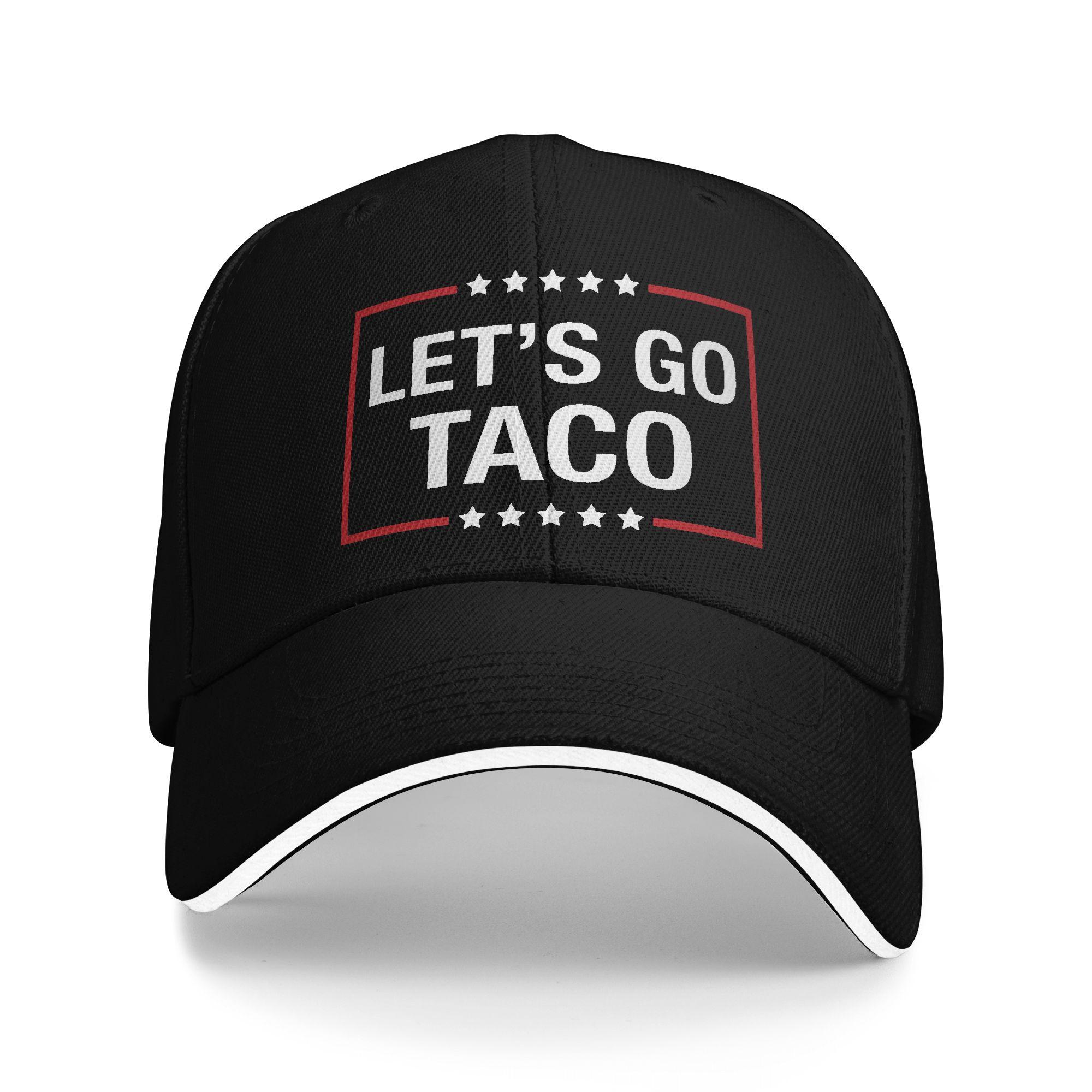 Unisex Women Lets Go Taco Hats Trendy Baseball Cap Trucker Hat Casual Headewear Gift One Size